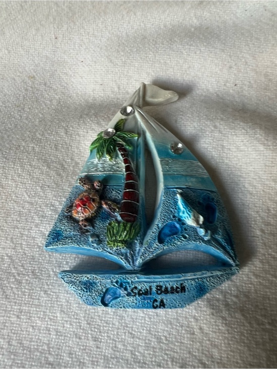 Other - sailboat magnet from Seal Beach, CA, features a turtle and palm tree design